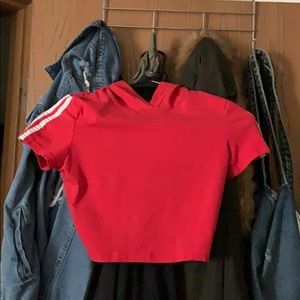 Work our crop top and matching pants